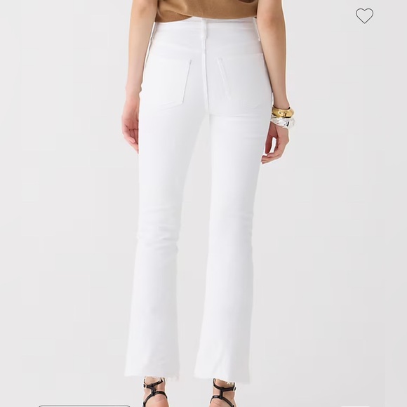 J Crew 9" demi-boot crop jean in white wash - Picture 2 of 5